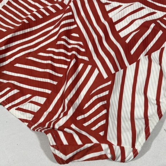 NEW Sea‎ Level [ 12 US ] Mix Striped High Waisted Bikini Bottom Sun Orange - Picture 12 of 12